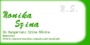 monika szina business card