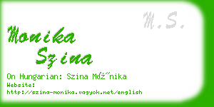 monika szina business card